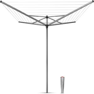 Brabantia 60m Topspinner Rotary Clothes Line with Ground Spike 192.0 H x 295.0 W x 295.0 D cm