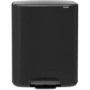 Brabantia Bo 30 Litre + 30 Litre Pedal Bin with Two Inner Buckets black 65.2 H x 54.1 W x 36.3 D cm