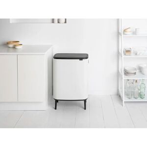 Brabantia Bo Hi 30 Litre + 30 Litre Touch Bin with Two Inner Buckets white 81.5 H x 54.5 W x 31.25 D cm