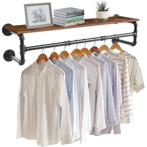 Rio Olavo 104Cm Wall Mounted Clothes Rack black 22.0 H cm