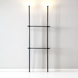 FURNOLD Adjustable Metal Clothes Rack, Garment Rail, Clothes Organiser, Bedroom Furniture Black 120cm L