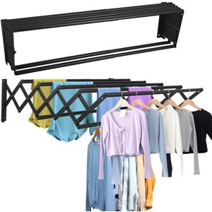 Metro Wall Mounted Clothes Drying Rack, Foldable Clothes Airer 18cm H X 80cm W X 58cm D