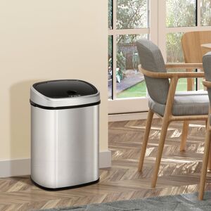 Sol 27 Outdoor Rubbish bin with motion sensor made of stainless steel Silver 48L Sol 27 Outdoor Rubbish bin with motion sensor made of stainless steel Silver 48L
