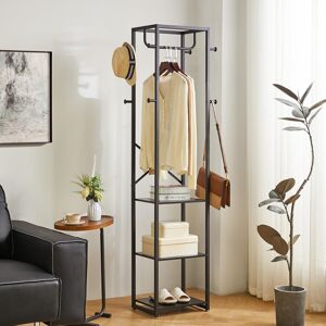 Rebrilliant Andromedae Metal Freestanding 8 - Hook Coat Rack Black 15.75cm W X 11.81cm D Rebrilliant Andromedae Metal Freestanding 8 - Hook Coat Rack Black 15.75cm W X 11.81cm D