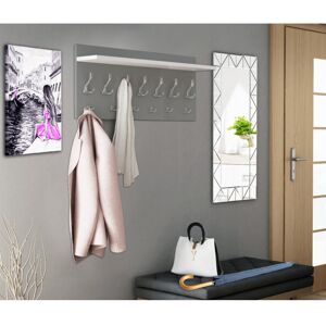 17 Stories Eizen 13 - Hook Wall Mounted Coat Rack with Storage Dark Grey/White 40cm H X 120cm W X 15cm D 17 Stories Eizen 13 - Hook Wall Mounted Coat Rack with Storage Dark Grey/White 40cm H X 120cm W X 15cm D