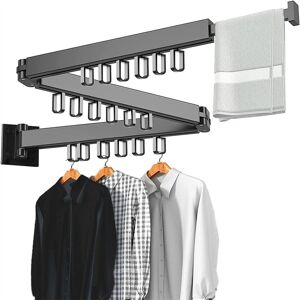 Rebrilliant Metal Wall-Mounted Drying Rack 9cm H X 114cm W X 0cm D Rebrilliant Metal Wall-Mounted Drying Rack 9cm H X 114cm W X 0cm D