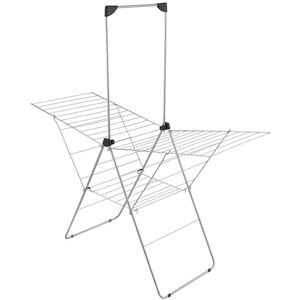 Metaltex Monsoon Laundry Dryer - Silver 118cm H X 62cm W X 9cm D Metaltex Monsoon Laundry Dryer - Silver 118cm H X 62cm W X 9cm D