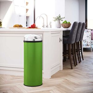 Symple Stuff Ladson Steel Motion Sensor Rubbish Bin Fern Green 50L Symple Stuff Ladson Steel Motion Sensor Rubbish Bin Fern Green 50L