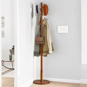 Brayden Studio Aylla Hook Adjustable Height Wooden Coat Stand Hat Rack Entryway Hallway Furniture Brown 180cm H X 38cm W X 38cm D Brayden Studio Aylla Hook Adjustable Height Wooden Coat Stand Hat Rack Entryway Hallway Furniture Brown 180cm H X 38cm W X 38cm D