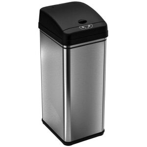 Symple Stuff Loughman Stainless Steel 58 Litre Motion Sensor Rubbish Bin Black/Silver 58L Symple Stuff Loughman Stainless Steel 58 Litre Motion Sensor Rubbish Bin Black/Silver 58L