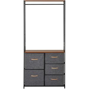 17 Stories Hayrani 83Cm Clothes Racks Black;Brown;Grey 79cm L 17 Stories Hayrani 83Cm Clothes Racks Black;Brown;Grey 79cm L