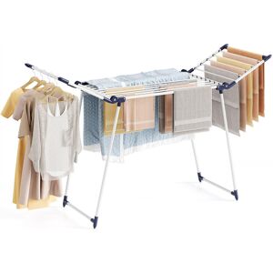 Metro Clothes Airer, Winged Clothes Drying Rack, Foldable Drying Rack Laundry Indoor, Space Saving Outdoor Clothes Dryer, Airers Clothes Indoor Foldable For White 100cm H X 175cm W X 56cm D Metro Clothes Airer, Winged Clothes Drying Rack, Foldable Drying Rack Laundry Indoor, Space Saving Outdoor Clothes Dryer, Airers Clothes Indoor Foldable For White 100cm H X 175cm W X 56cm D