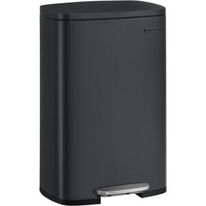 Ivy Bronx Kitchen Bin 50L, Pedal Bin For Kitchen, Rubbish Bin, Soft Close, Step-On Pedal, Steel, Inner Bucket Black 50L Ivy Bronx Kitchen Bin 50L, Pedal Bin For Kitchen, Rubbish Bin, Soft Close, Step-On Pedal, Steel, Inner Bucket Black 50L