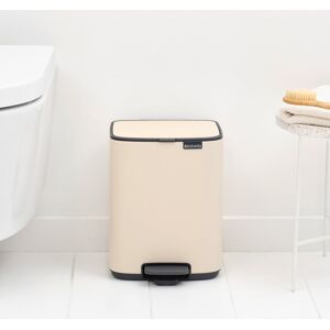 Brabantia Bo 7 L Rectangular Steel Beige - Pedal Bin - Compact Trash Can Brabantia Bo 7 L Rectangular Steel Beige - Pedal Bin - Compact Trash Can