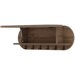 Brayden Studio Bahily Wall Mounted 6-Hook Coat Rack with Storage Hitit 28.5cm H X 84cm W X 15.5cm D Brayden Studio Bahily Wall Mounted 6-Hook Coat Rack with Storage Hitit 28.5cm H X 84cm W X 15.5cm D