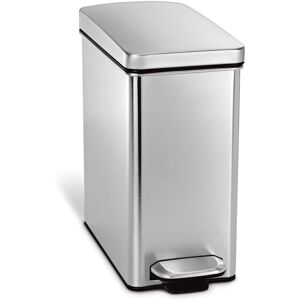 Simplehuman CW1898CB 10 L Rectangular Stainless Steel - Small Bin for Bathroom Bedroom Office Simplehuman CW1898CB 10 L Rectangular Stainless Steel - Small Bin for Bathroom Bedroom Office