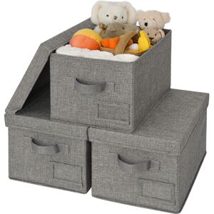 Brayden Studio Storage Bin Dark Grey 22 cm H x 37.5 cm W x 26.5 cm D Brayden Studio Storage Bin Dark Grey 22 cm H x 37.5 cm W x 26.5 cm D
