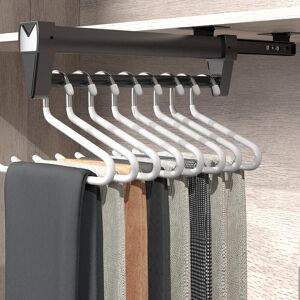 Ebern Designs Pull Out Clothes Rail,Pull Out Hanger Rail Black 1cm H x 41cm W x 1cm D Ebern Designs Pull Out Clothes Rail,Pull Out Hanger Rail Black 1cm H x 41cm W x 1cm D