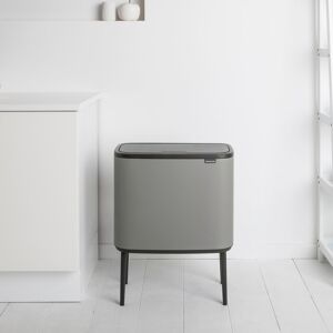 Brabantia Bo Touch 11 + 23 Litre Bin Mineral Concrete Grey 34L Brabantia Bo Touch 11 + 23 Litre Bin Mineral Concrete Grey 34L