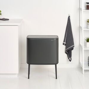 Brabantia 11 + 23 Litres Bo Touch Bin Confident Grey 34L Brabantia 11 + 23 Litres Bo Touch Bin Confident Grey 34L