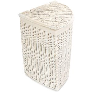 August Grove Wicker Lined Corner Laundry Bin Basket Antique Wash Large (60cm H x 46cm W x 46cm D) August Grove Wicker Lined Corner Laundry Bin Basket Antique Wash Large (60cm H x 46cm W x 46cm D)