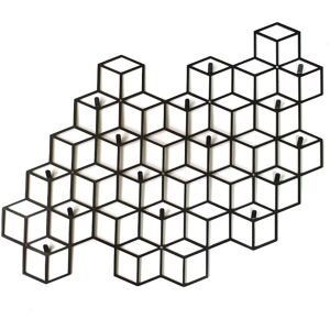 George Oliver Caren 15 - Hook Wall Mounted Coat Rack in Black Black 58.6cm H X 70cm W X 2cm D George Oliver Caren 15 - Hook Wall Mounted Coat Rack in Black Black 58.6cm H X 70cm W X 2cm D