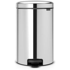 Brabantia NewIcon 20 Litre Soft Closing Pedal Bin with Metal Inner Bucket Brilliant Steel Brabantia NewIcon 20 Litre Soft Closing Pedal Bin with Metal Inner Bucket Brilliant Steel