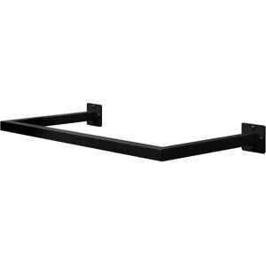 Rebrilliant Damali Iron Wall 1 - Hook Coat Rack Black 6.5cm H X 64cm W X 30cm D Rebrilliant Damali Iron Wall 1 - Hook Coat Rack Black 6.5cm H X 64cm W X 30cm D