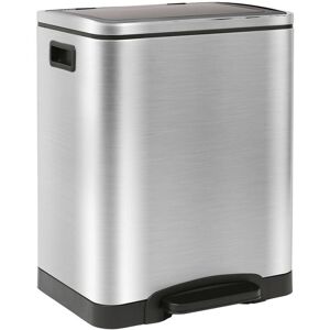 Harbour Housewares Stainless Steel 30 Liter Step On Multi-Compartments Trash & Recycling Bin Brushed Harbour Housewares Stainless Steel 30 Liter Step On Multi-Compartments Trash & Recycling Bin Brushed