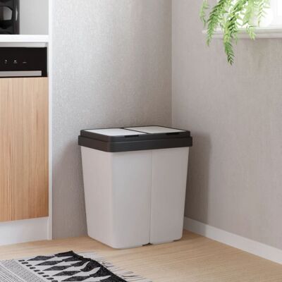 17 Stories Marika Plastic Touch Top Kitchen Trash Can - 25L White 17 Stories Marika Plastic Touch Top Kitchen Trash Can - 25L White