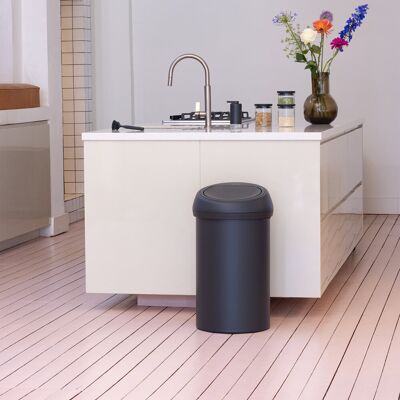 Brabantia 60 Litre Touch Bin Mineral Infinite Gray 60L Brabantia 60 Litre Touch Bin Mineral Infinite Gray 60L