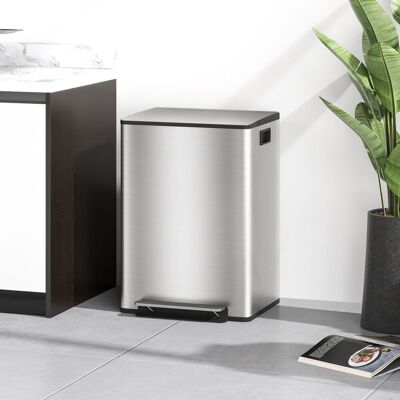 Brayden Studio Step On Recycling Bin Black;Silver 66.8cm H x 47.7cm W x 37.5cm D/60 Brayden Studio Step On Recycling Bin Black;Silver 66.8cm H x 47.7cm W x 37.5cm D/60