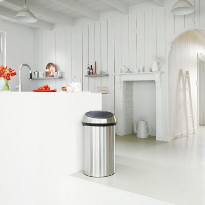 Brabantia 60 Litre Touch Bin Matt Steel 60L Brabantia 60 Litre Touch Bin Matt Steel 60L