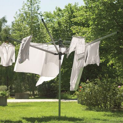 Brabantia 50 Metre Liftomatic Rotary Clothes Line with Ground Spike Metallic Gray 200cm H X 11cm W X 11cm D Brabantia 50 Metre Liftomatic Rotary Clothes Line with Ground Spike Metallic Gray 200cm H X 11cm W X 11cm D