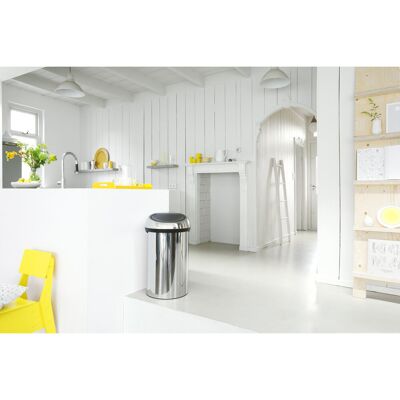 Brabantia 60 Litre Touch Bin Brilliant Steel / Brilliant Steel 60L Brabantia 60 Litre Touch Bin Brilliant Steel / Brilliant Steel 60L