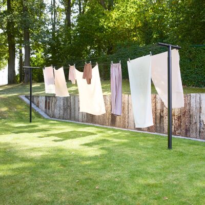 Brabantia Hangout Washing Lines With Poles, 50m 206cm H X 60cm W X 11cm D Brabantia Hangout Washing Lines With Poles, 50m 206cm H X 60cm W X 11cm D