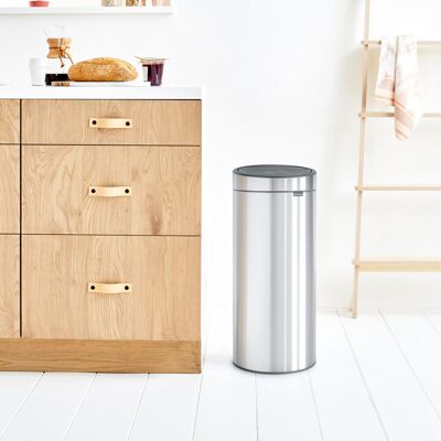 Brabantia 30 Litre Touch Bin Matt Steel 30L Brabantia 30 Litre Touch Bin Matt Steel 30L
