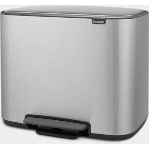 Brabantia Bo 34 Litre Step On Multi-Compartments Rubbish and Recycling Bin gray 44.0 H x 54.0 W x 36.5 D cm