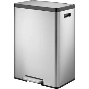 EKO Ecocasa II Stainless Steel 40 Litre Step On Multi-Compartments Rubbish & Recycling Bin gray 65.6 H x 45.0 W x 33.3 D cm