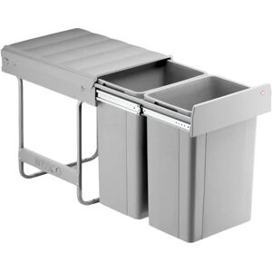 Wesco Traditionline Big Bio-Double Bin gray 48.5 H x 33.8 W x 48.5 D cm