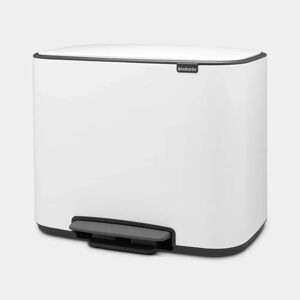 Brabantia Bo 11 Litre + 23 Litre Pedal Bin with Two Inner Buckets white 44.0 H x 54.0 W x 36.5 D cm