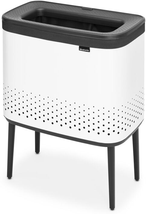 Brabantia Bo Metal Laundry Hamper White 67cm H X 54cm W X 32cm D