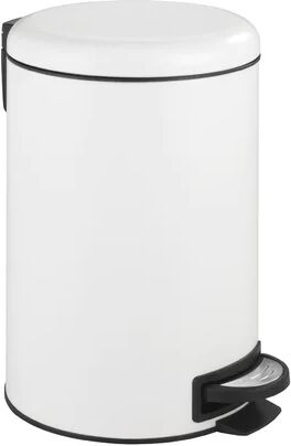 Symple Stuff Leman Stainless Steel 12 L Step On Rubbish Bin Symple Stuff Ausführung/Farbe: White  - Size: 39cm H X 12cm W X 12cm D