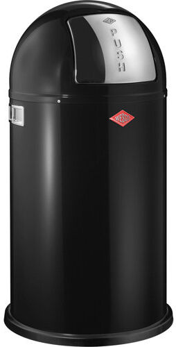 Wesco Pushboy 50 Litre Touch Top Rubbish Bin Wesco Colour: Black  - Size: 22cm H X 10cm -11cm B X 10cm T Wesco Pushboy 50 Litre Touch Top Rubbish Bin Wesco Colour: Black  - Size: 22cm H X 10cm -11cm B X 10cm T