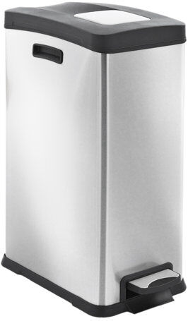 EKO Rejoice 30L Step-On Stainless Steel Bin EKO Colour: Silver  - Size: EKO Rejoice 30L Step-On Stainless Steel Bin EKO Colour: Silver  - Size: