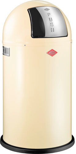Wesco Pushboy 50 Litre Touch Top Rubbish Bin Wesco Colour: Cream  - Size: 71cm H X 37cm B X 28cm T Wesco Pushboy 50 Litre Touch Top Rubbish Bin Wesco Colour: Cream  - Size: 71cm H X 37cm B X 28cm T