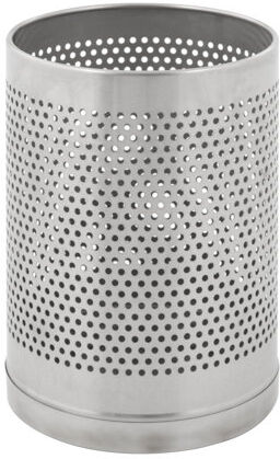 Symple Stuff Perforated Stainless Steel 10 Litre Waste Bin Symple Stuff  - Size: 37cm H X 37cm W X 11cm D Symple Stuff Perforated Stainless Steel 10 Litre Waste Bin Symple Stuff  - Size: 37cm H X 37cm W X 11cm D