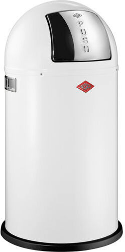 Wesco Pushboy 50 Litre Touch Top Rubbish Bin Wesco Colour: White  - Size: 165cm H X 30cm B X 30cm T Wesco Pushboy 50 Litre Touch Top Rubbish Bin Wesco Colour: White  - Size: 165cm H X 30cm B X 30cm T