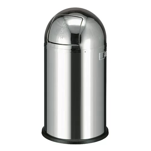 Wesco Pushboy 50 Litre Touch Top Rubbish Bin Wesco Colour: Silver  - Size: Extra Large Wesco Pushboy 50 Litre Touch Top Rubbish Bin Wesco Colour: Silver  - Size: Extra Large