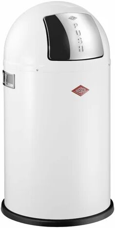 Wesco Pushboy Steel 22 Litre Swing Top Rubbish Bin Wesco Colour: White  - Size: Extra Large